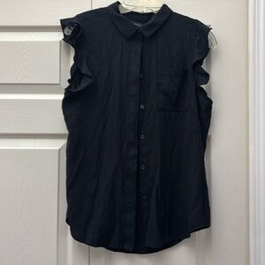 ❤️3 for $15!❤️ Black blouse “Who What Wear”, size large Rayon/Polyester